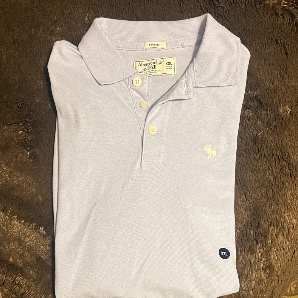 Abercrombie & Fitch Men's Lavender Polo Shirt